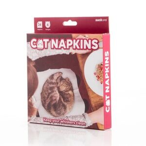 24 Kitty Cat Lap Napkins Serviettes 4 Designs by Suck UK BNIB Andy Mason Design